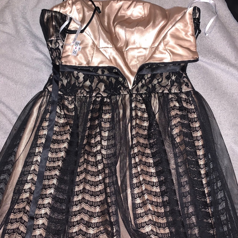 OCOC black and tan gothic homecoming dress. Size small.